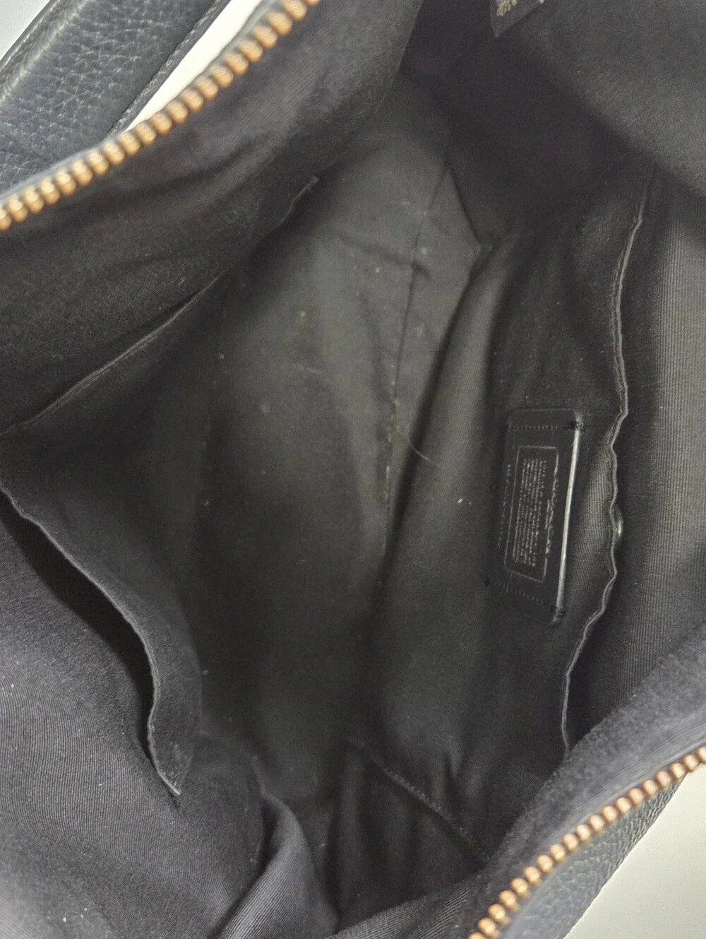 Coach Elle Hobo Purse Black Pebbled Leather Chain F31399 Shoulder Bag